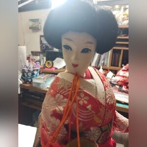 Vintage Geisha Doll 17 Inches Tall